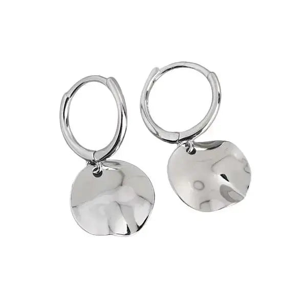 Hopeiset korvarenkaat laatoilla - hopeakorvakorut