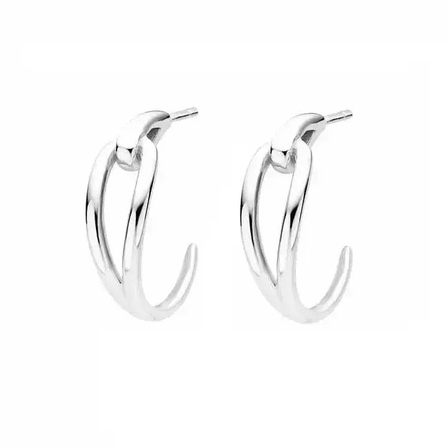 Hopeiset korvarenkaat silmukka - hopeakorvakorut