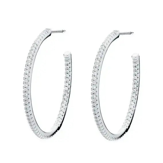 Hopeiset korvarenkaat zirkoniat - hopeakorvakorut