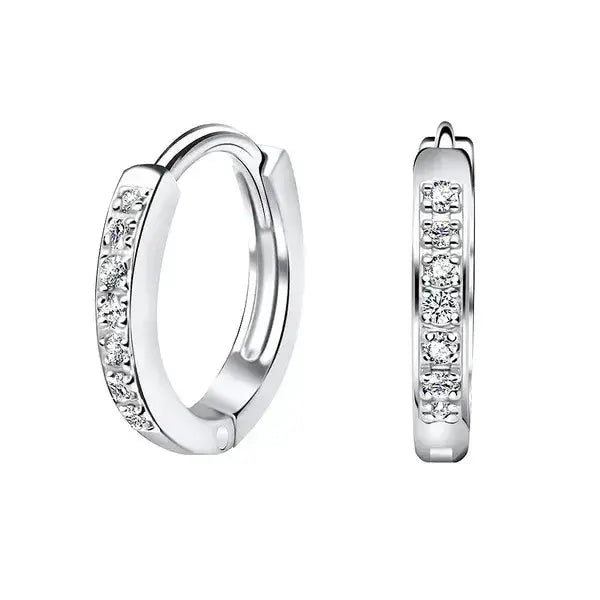 Hopeiset korvarenkaat zirkoniat - hopeakorvakorut
