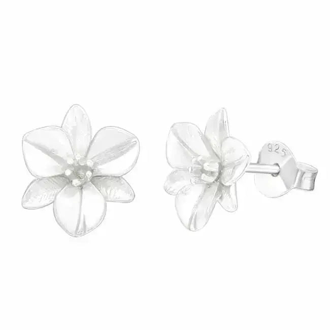 Hopeiset kukkakorvakorut - hopeakorvakorut