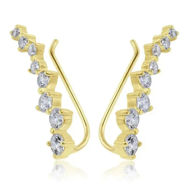 Hopeiset kullatut kiipijä korvakorut - hopeakorvakorut