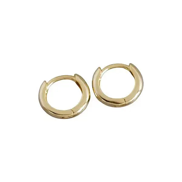 Hopeiset kullatut korvarenkaat 12 mm - hopeakorvakorut