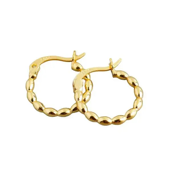 Hopeiset kullatut korvarenkaat kierrekuvio - hopeakorvakorut