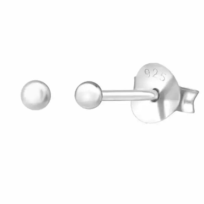 Hopeiset pallokorvakorut 2 mm - hopeakorvakorut