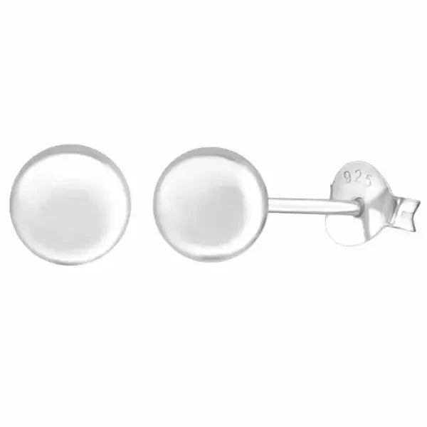 Hopeiset pallokorvakorut 6 mm - hopeakorvakorut