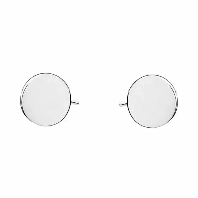 Hopeiset pyöreät laattakorvakorut - hopeakorvakorut