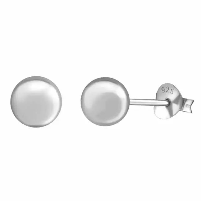 Hopeiset rodinoidut pallokorvakorut 6 mm - hopeakorvakorut