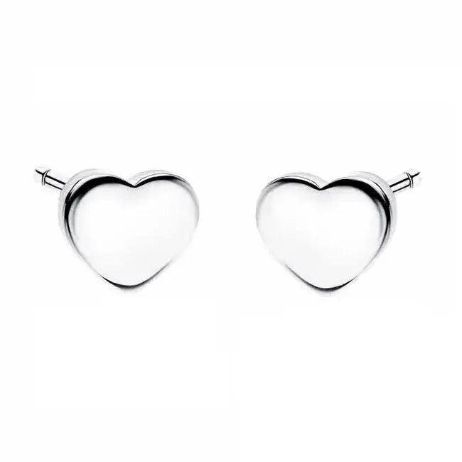 Hopeiset sydänkorvakorut - hopeakorvakorut