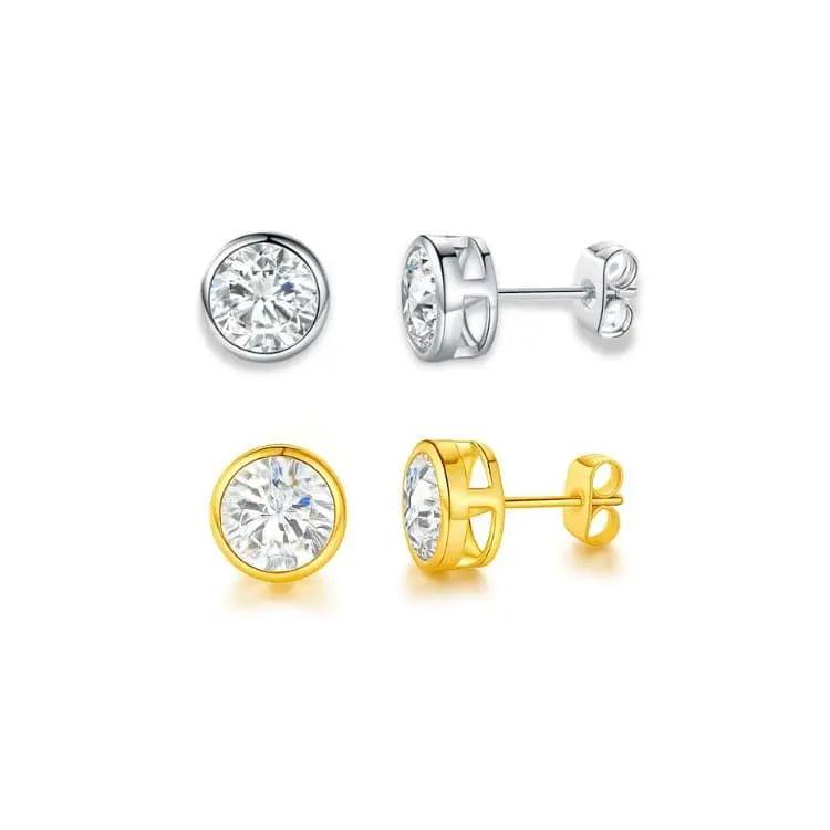 Hopeiset zirkoniakorvakorut ympyrä HM Koru