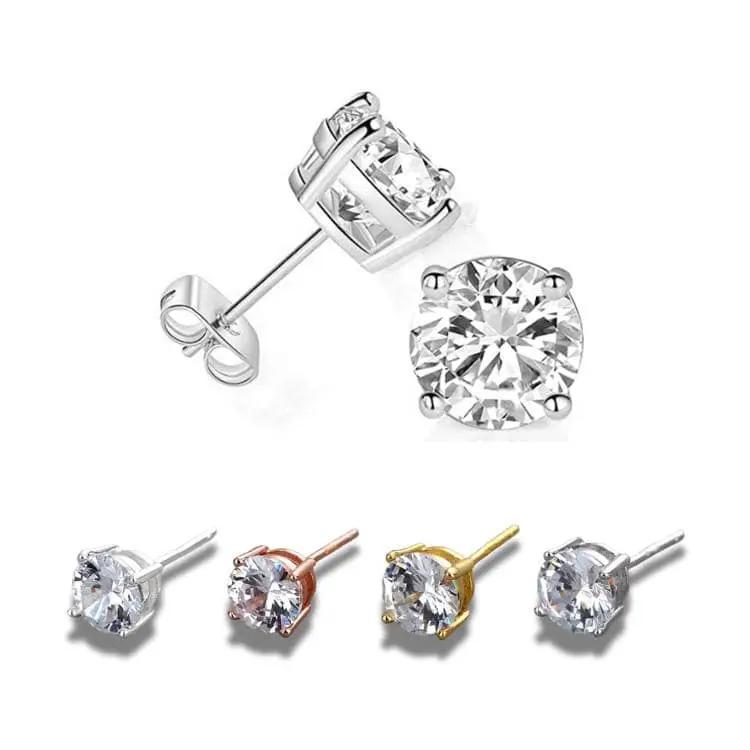 Hopeiset pyöreät zirkoniakorvakorut HM Koru