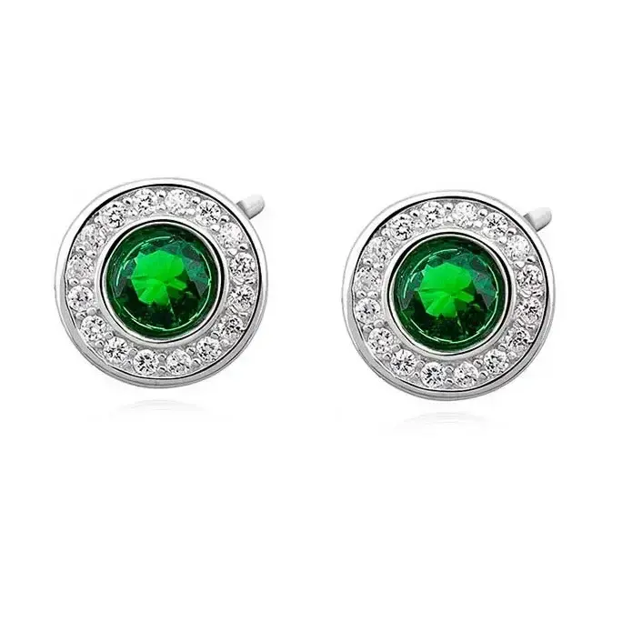 Hopeiset zirkoniakorvakorut 10 mm - hopeakorvakorut