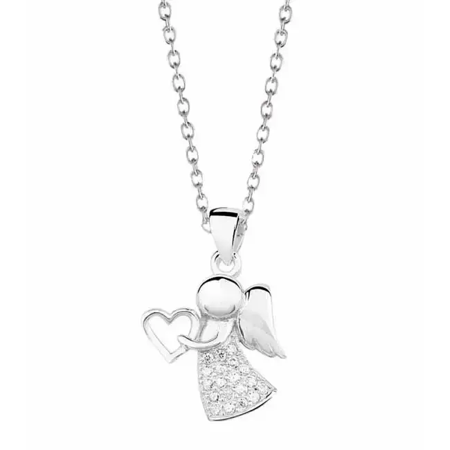 Kastekoru enkeli hopea - hopeakaulakoru