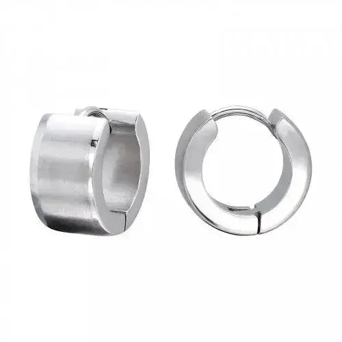 Korvarenkaat teräs hiottu 7 x 13 mm - teräskorvakorut