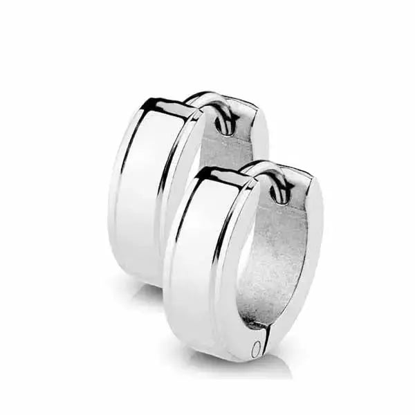 Korvarenkaat teräs raita 4 x 13 mm - teräskorvakorut