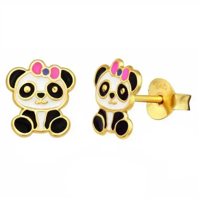 Kullatut hopeakorvakorut pandat - hopeakorvakorut