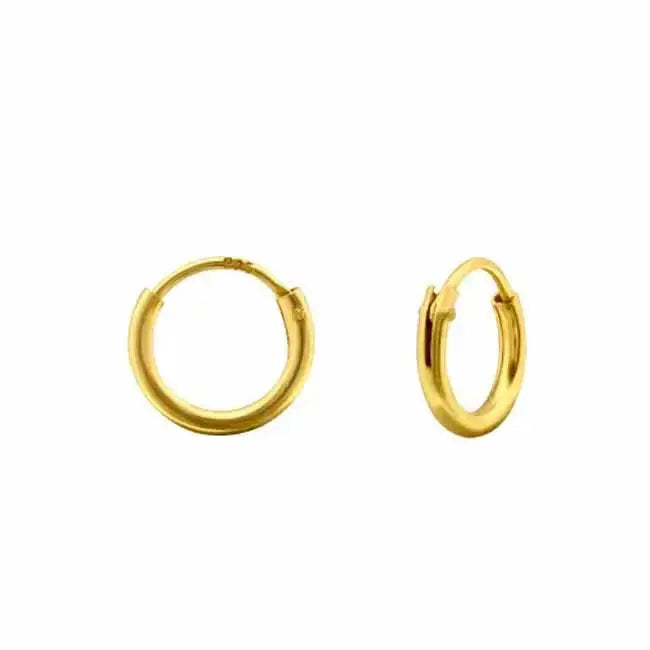 Kullatut hopeakorvarenkaat 1,2 mm - hopeakorvakorut