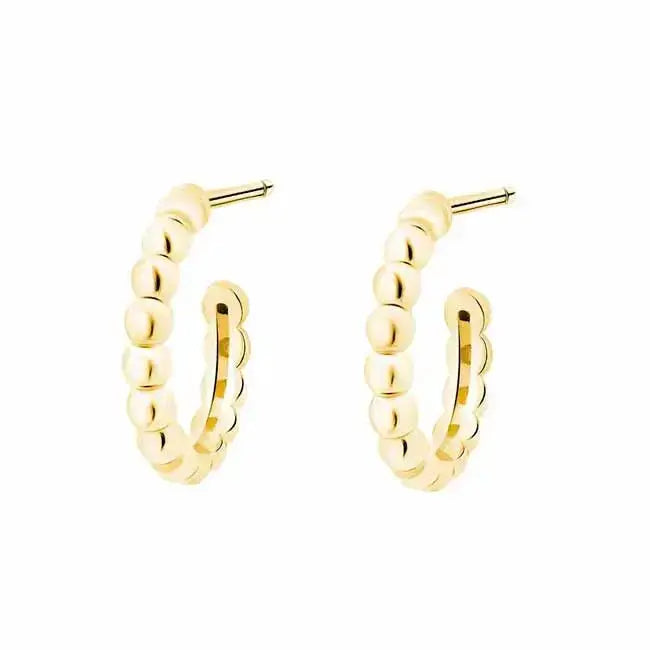 Kullatut hopeakorvarenkaat pallot - hopeakorvakorut