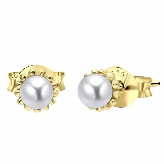 Kullatut hopeiset helmikorvakorut - hopeakorvakorut