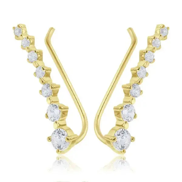 Kullatut hopeiset kiipijä korvakorut - hopeakorvakorut