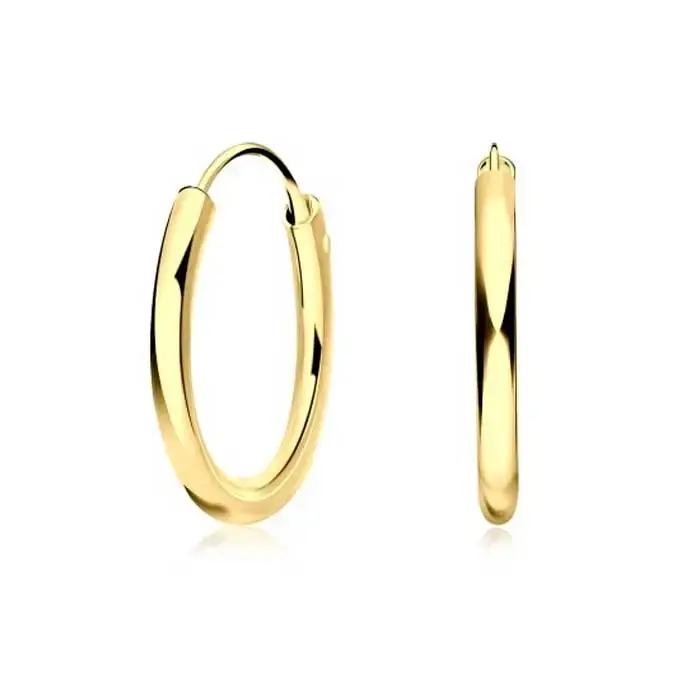 Kullatut hopeiset korvarenkaat 3,0 mm - hopeakorvakorut