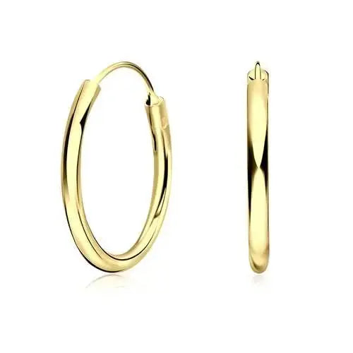 Kullatut korvarenkaat 2,0 mm - hopeakorvakorut