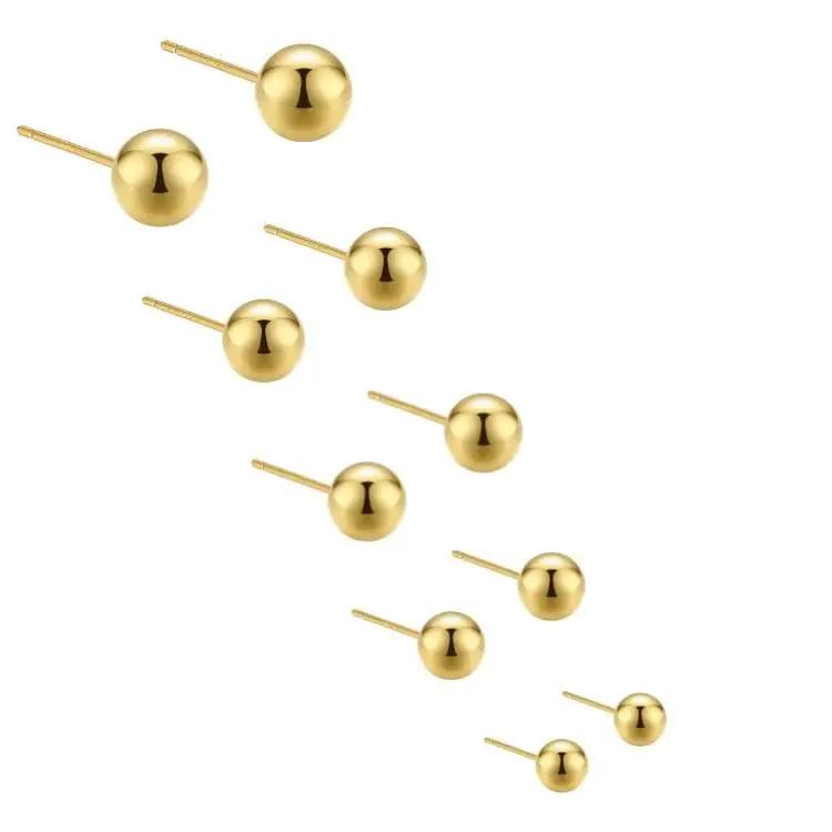 Hopeiset pallokorvakorut HM Koru