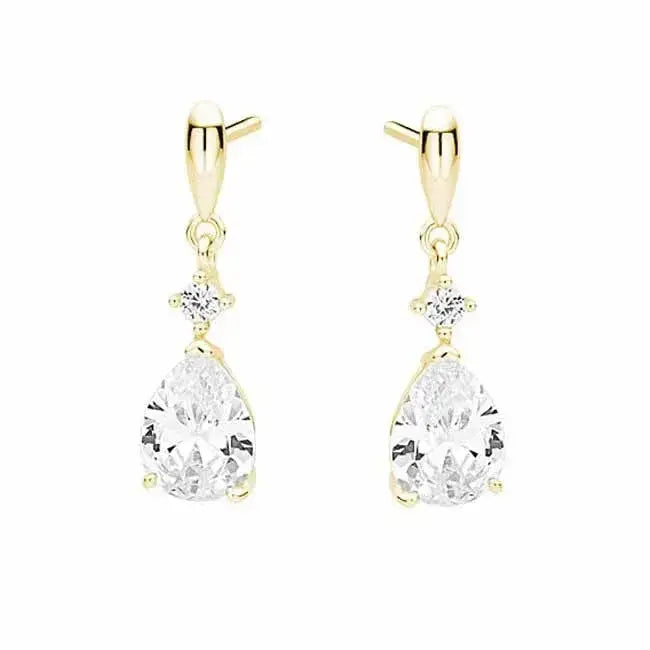 Kullatut pisara-hopeakorvakorut - hopeakorvakorut