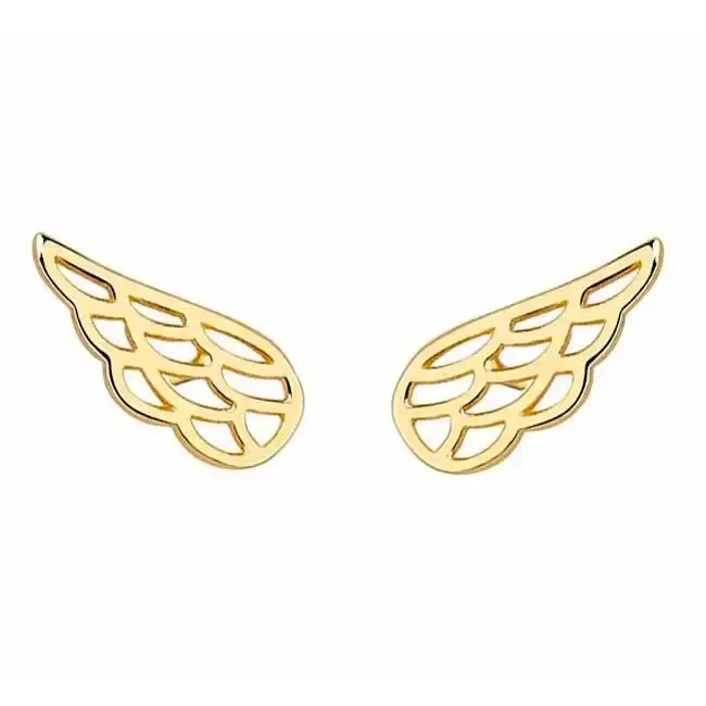 Kullatut siipi-korvakorut - hopeakorvakorut