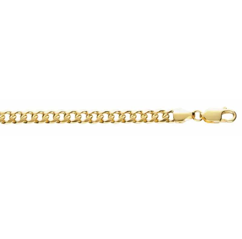 Kultainen ontto panssariketju 4,7 mm 14K Keltakulta HM Koru