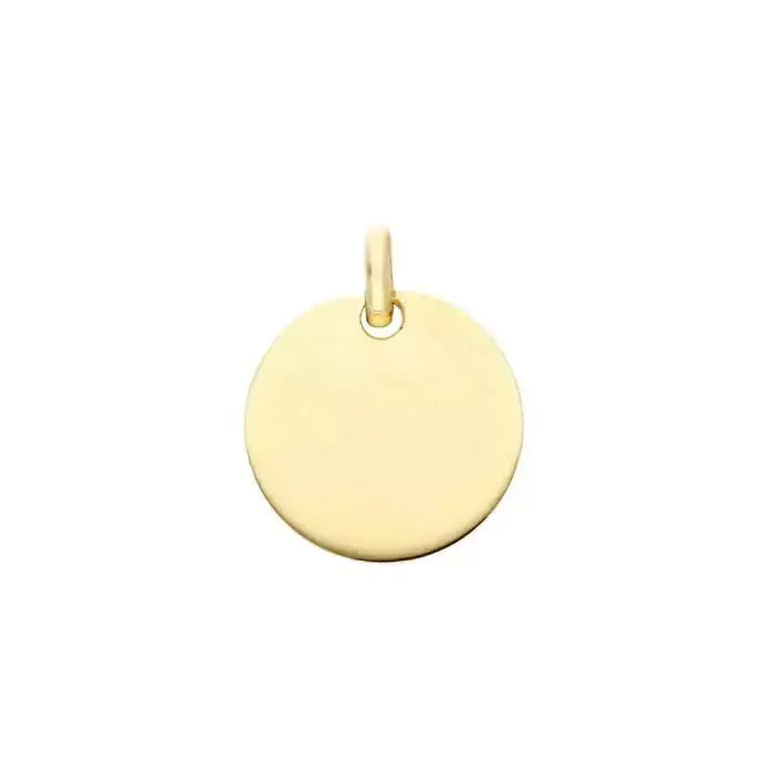 Kultainen pyöreä laattariipus 13 mm - kultariipus