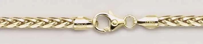 Kultainen vehnäketju 2,7 mm 14K keltakulta HM Koru