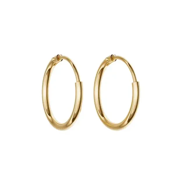 Kultaiset korvarenkaat 14K HM Koru