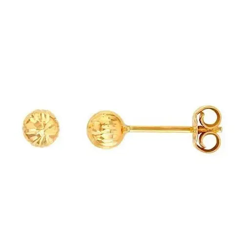 Kultaiset pallokorvakorut 4 mm viiste