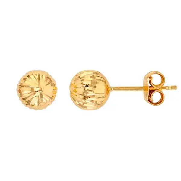 Kultaiset pallokorvakorut 6 mm viiste