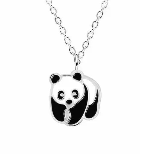 Lasten hopeinen kaulakoru panda - hopeakaulakoru