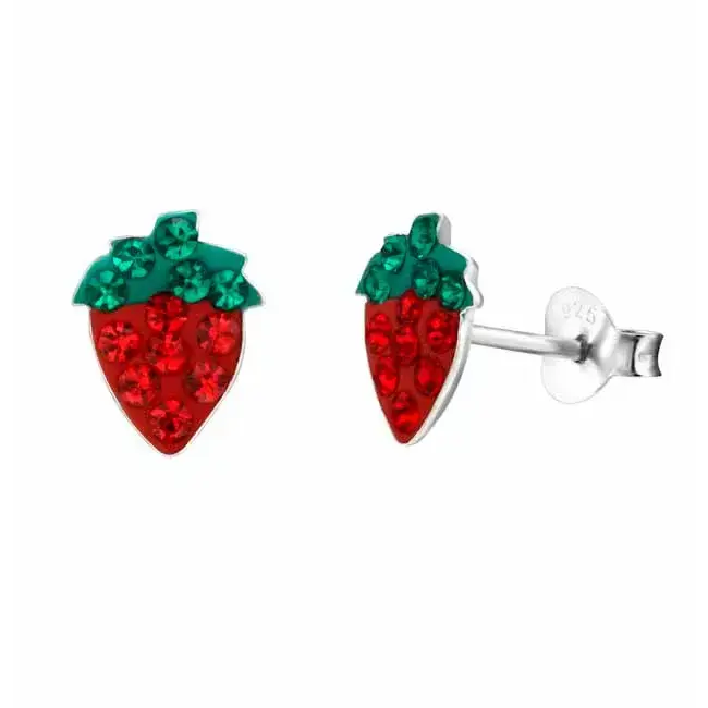 Mansikka hopeakorvakorut - hopeakorvakorut