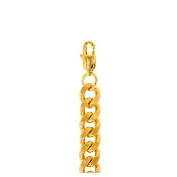 Miesten kullattu panssariranneketju 10 mm - teräsrannekoru