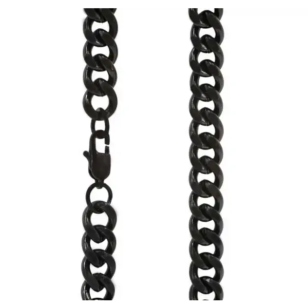 Miesten panssariketju musta teräs 10 mm - teräsketju