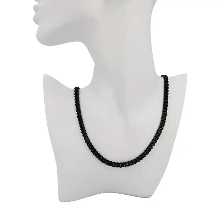 Miesten panssariketju musta teräs 6 mm - teräsketju