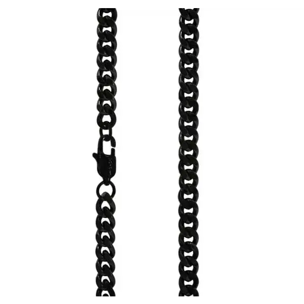 Miesten panssariketju musta teräs 6 mm - teräsketju