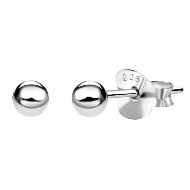 Pallokorvakorut hopeaa 3 mm - hopeakorvakorut