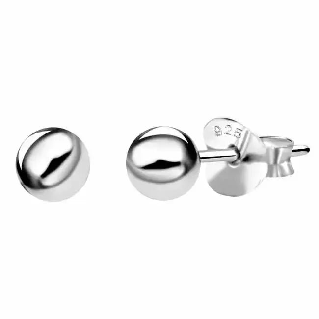 Pallokorvakorut hopeaa 4 mm - hopeakorvakorut