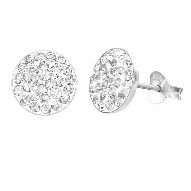 Pyöreät kirkkaat hopeakorvakorut - hopeakorvakorut