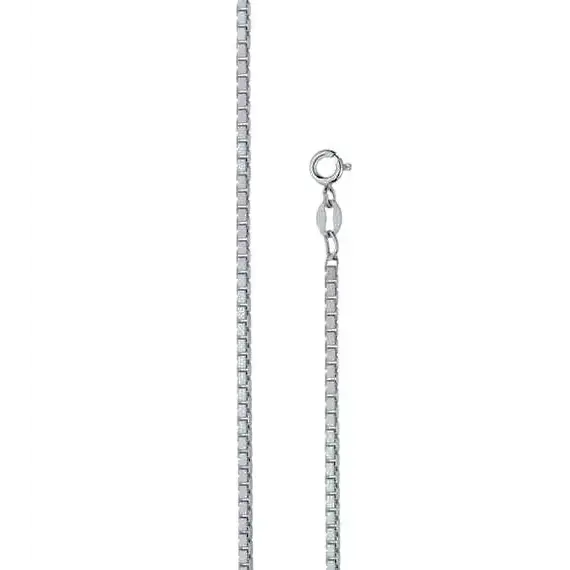 Rodinoitu hopeinen venetsiaketju 0,8 mm