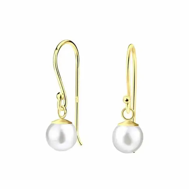 Roikkuvat helmikorvakorut 6 mm - hopeakorvakorut