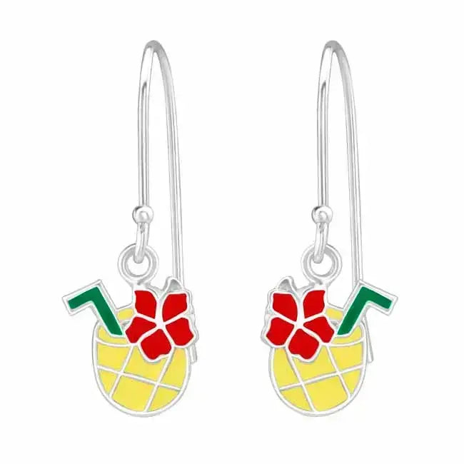 Roikkuvat hopeakorvakorut ananas - hopeakorvakorut