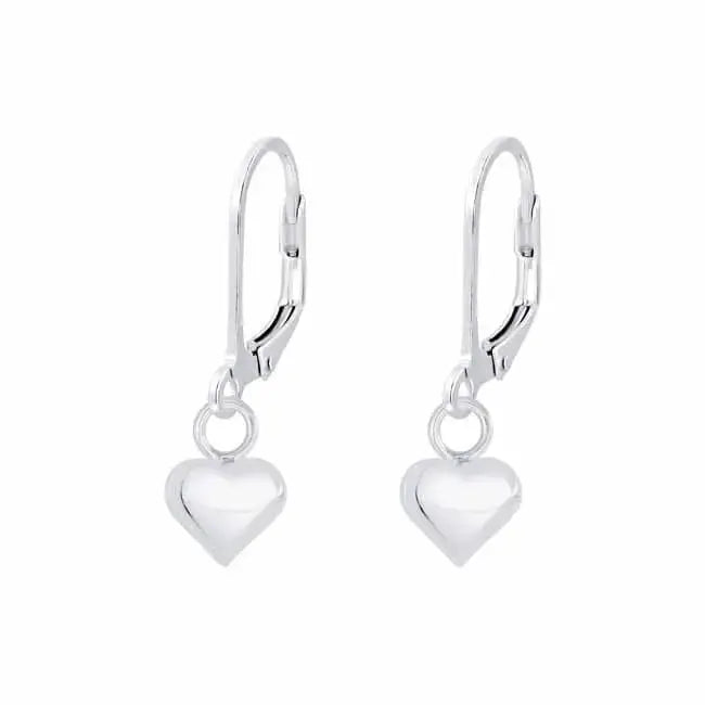 Roikkuvat hopeakorvakorut sydämet - hopeakorvakorut
