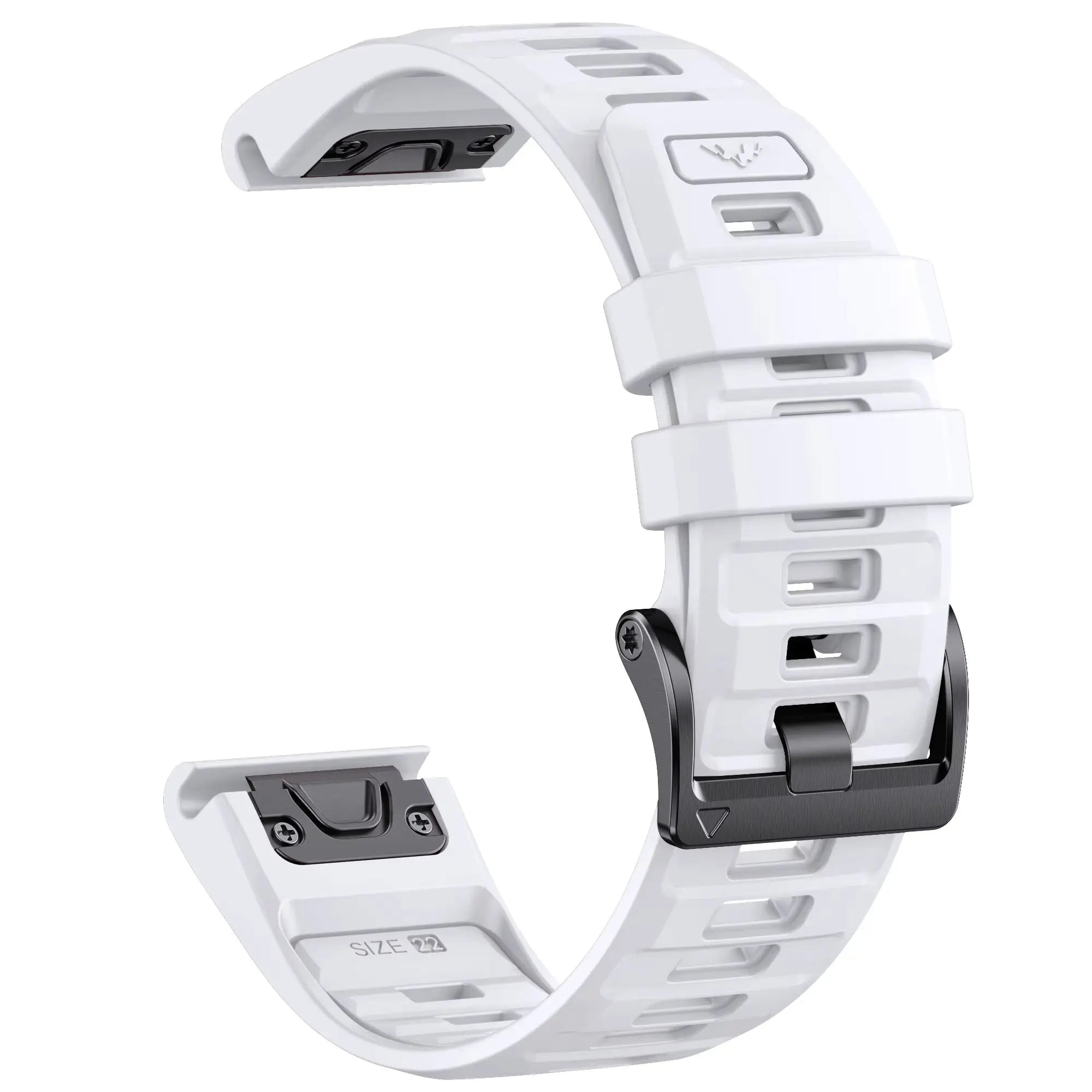 Sisu Fortis Garmin Fenix silikoniranneke pikakiinnityksellä, valkoinen, 26 mm HM Koru
