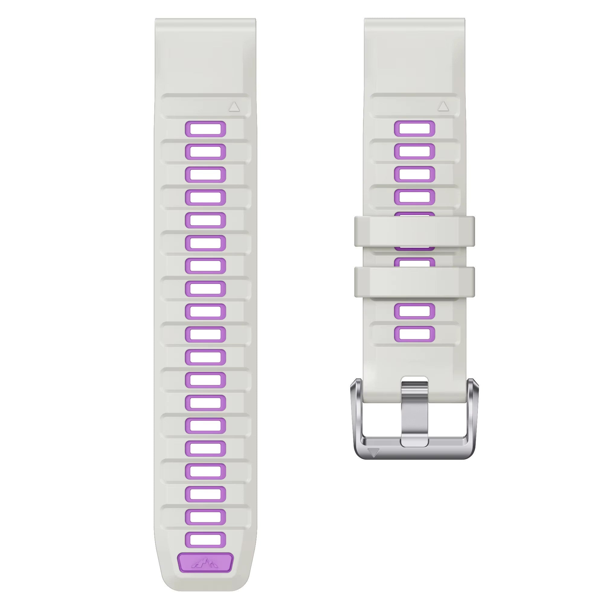 Sisu Mist Garmin Fenix silikoniranneke pikakiinnityksellä, valkoinen-lila, 20 mm HM Koru